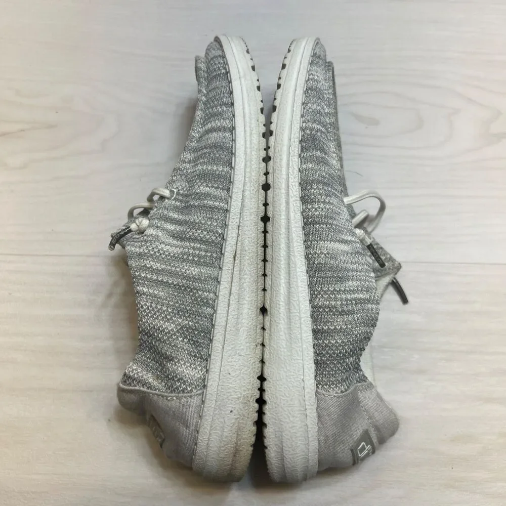 Hey Dude Wendy Sox Slip On Shoes Comfy Glacier‎ Grey Womens Size 7